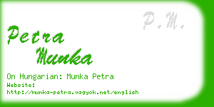 petra munka business card